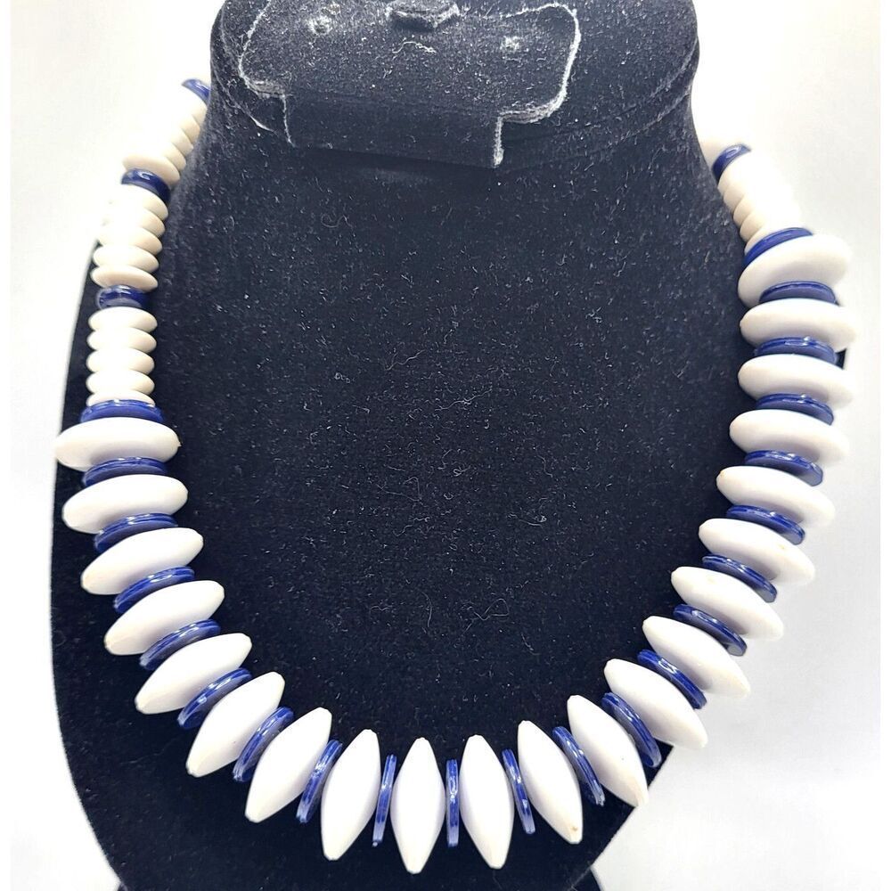 Chunky Nautical Beaded Necklace 18in